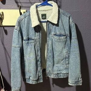 Denim Jacket with Sherpa Collar Wild Fable S